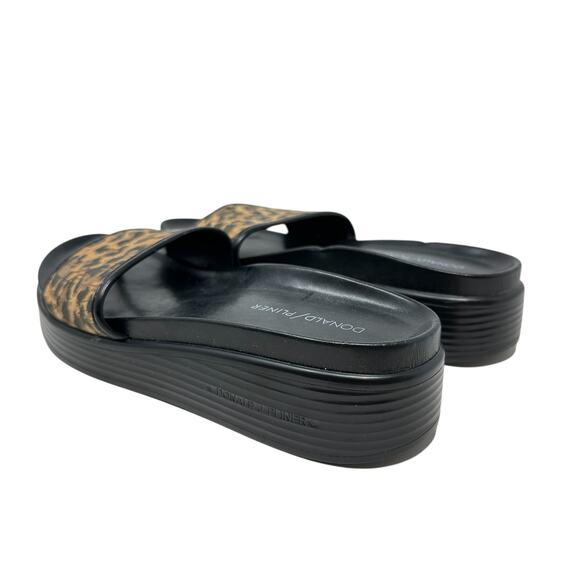 Donald J Pliner Fifi Slide Sandals Leopard Print Black Brown Size US 8 - Picture 10 of 13